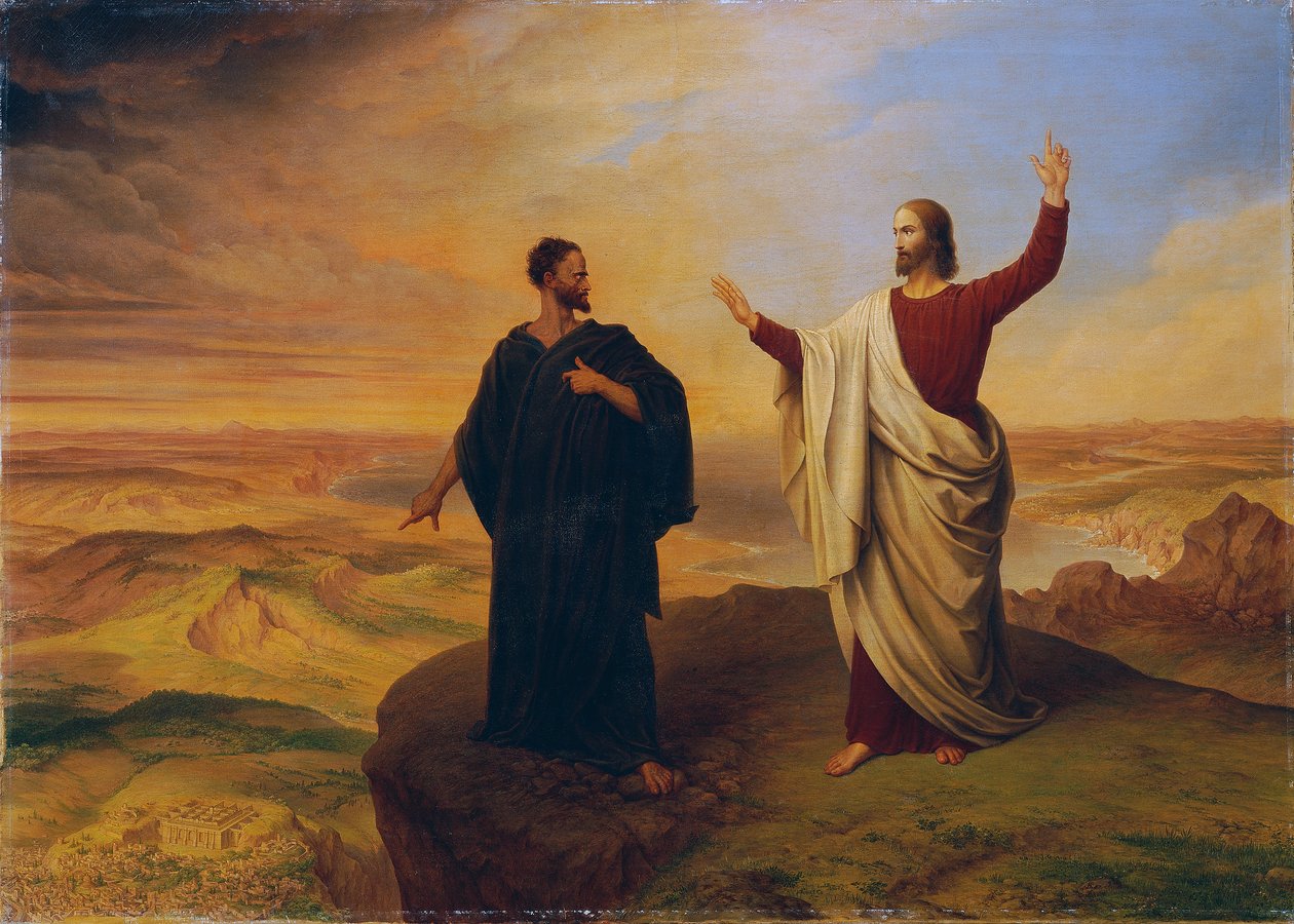 Kristi fristelse av Ludwig Ferdinand Schnorr von Carolsfeld