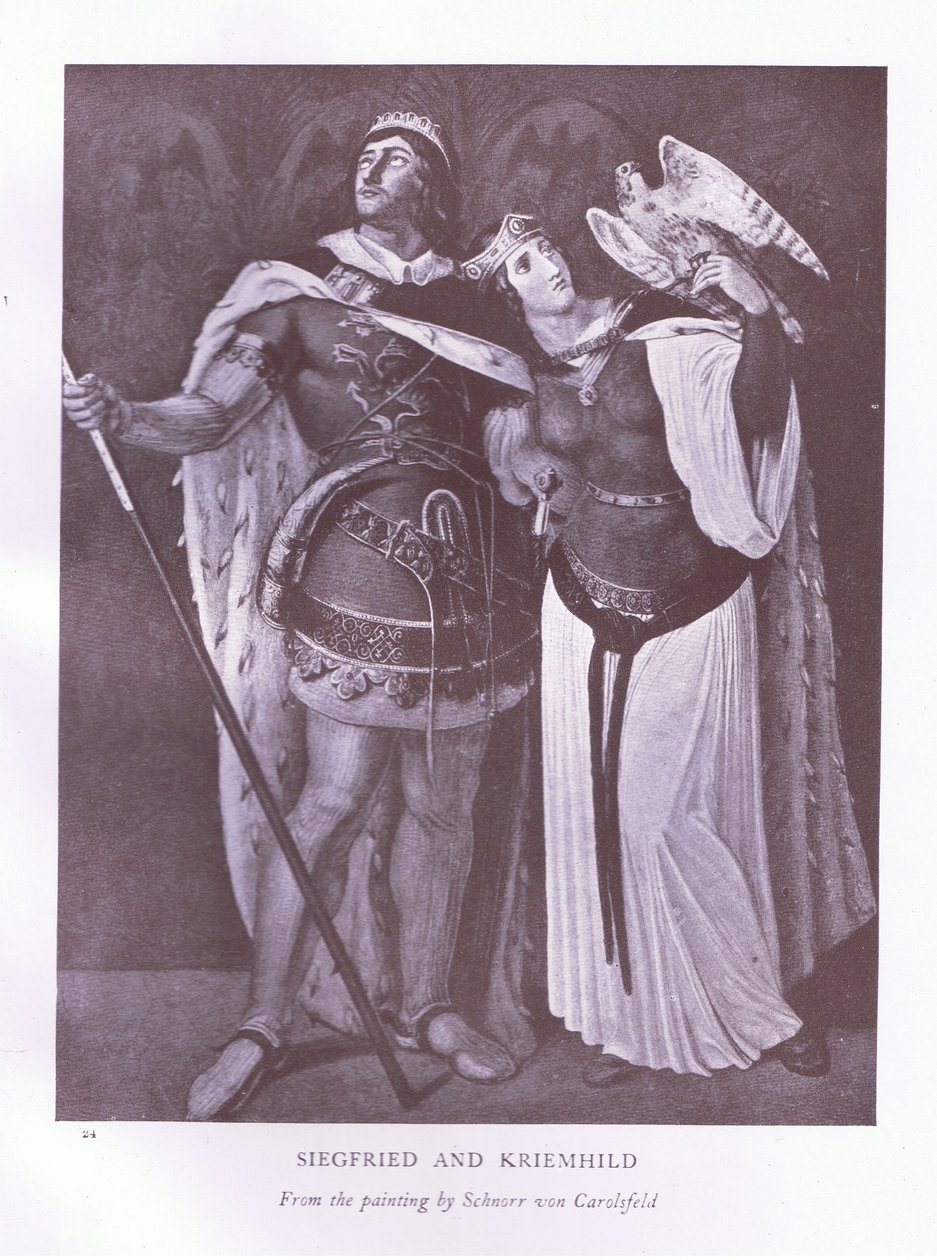 Siegfried og Kriemhild, 1920-tallet av Ludwig Ferdinand Schnorr von Carolsfeld