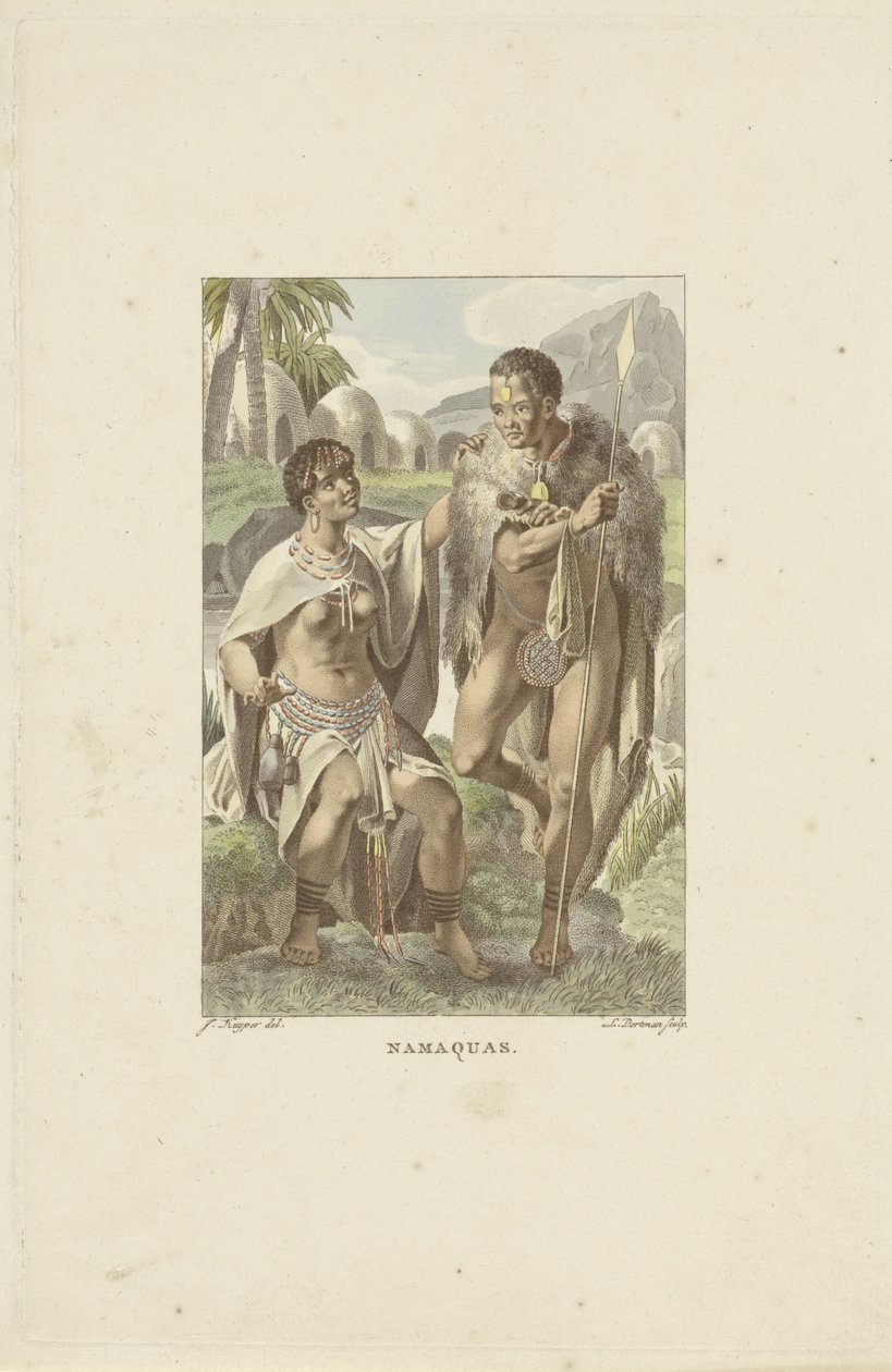 Nama of Southern Africa Namaquas (tittel på objekt) av Ludwig Gottlieb Portman