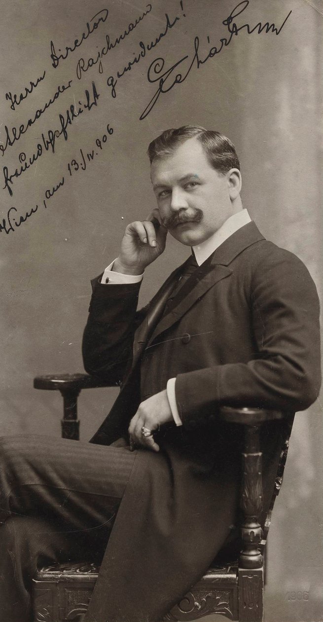 Portrett av komponisten Franz Lehár 1870-1948, 1906. av Ludwig Gutmann