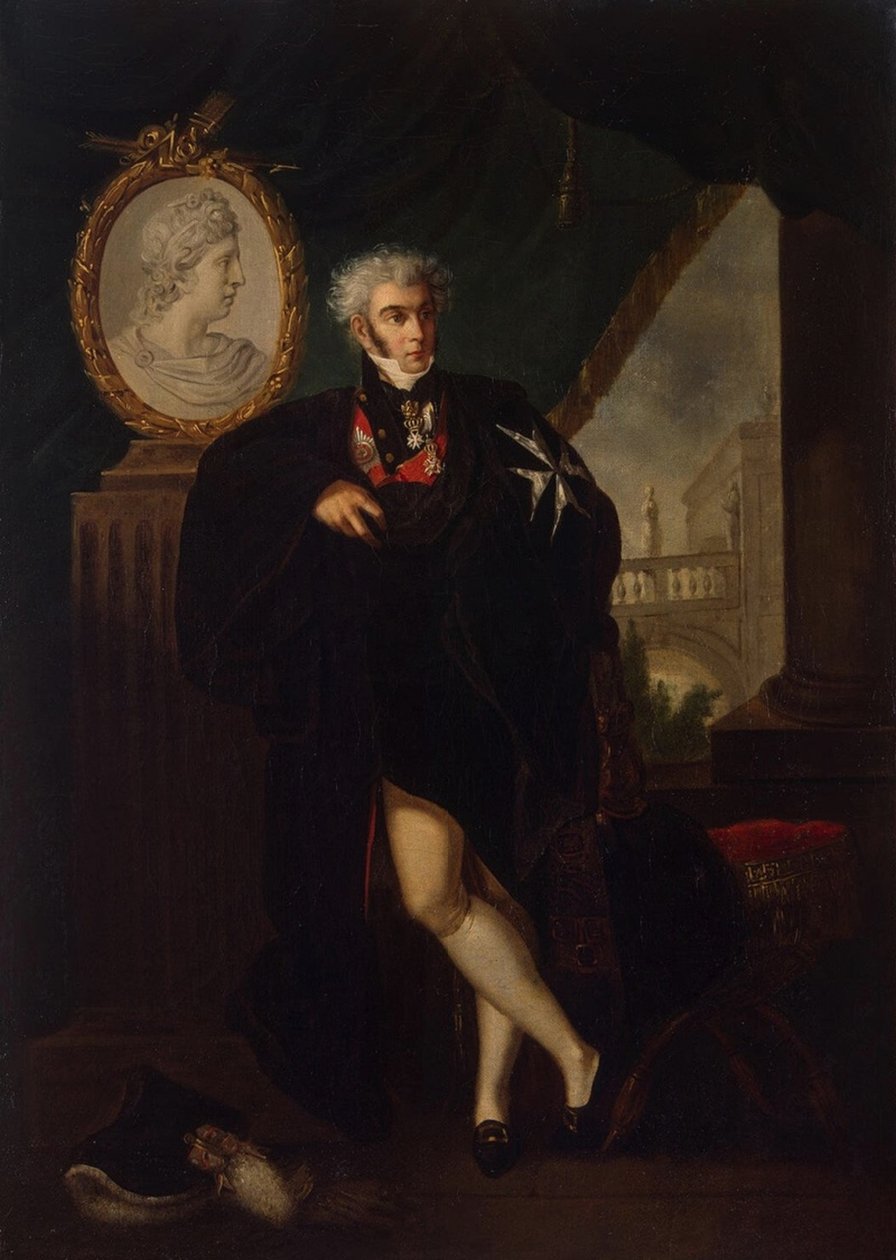 Portrett av Dmitry Lvovich Naryshkin 1758-1838, tidlig på 1800-tallet. av Ludwig Guttenbrunn