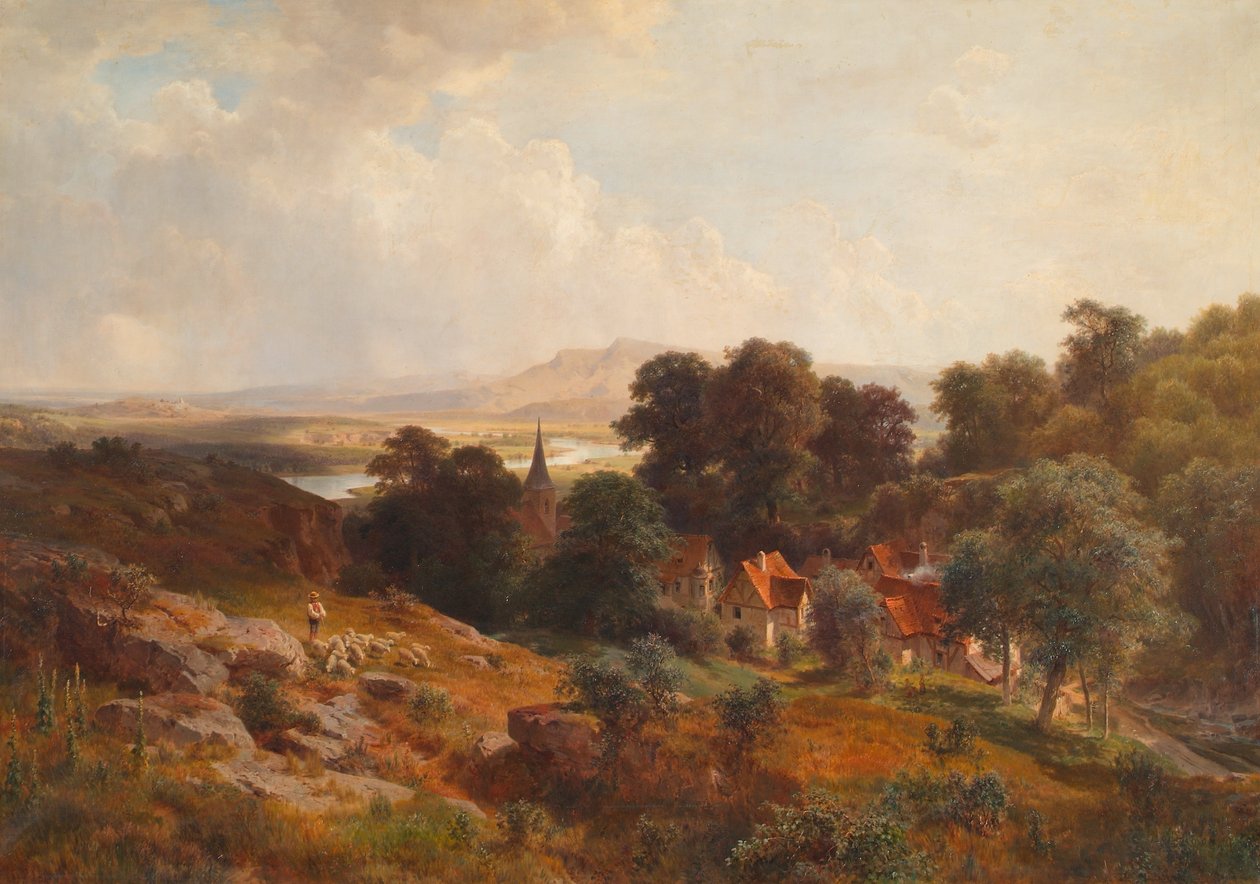 sommerlandskap av Ludwig Halauska