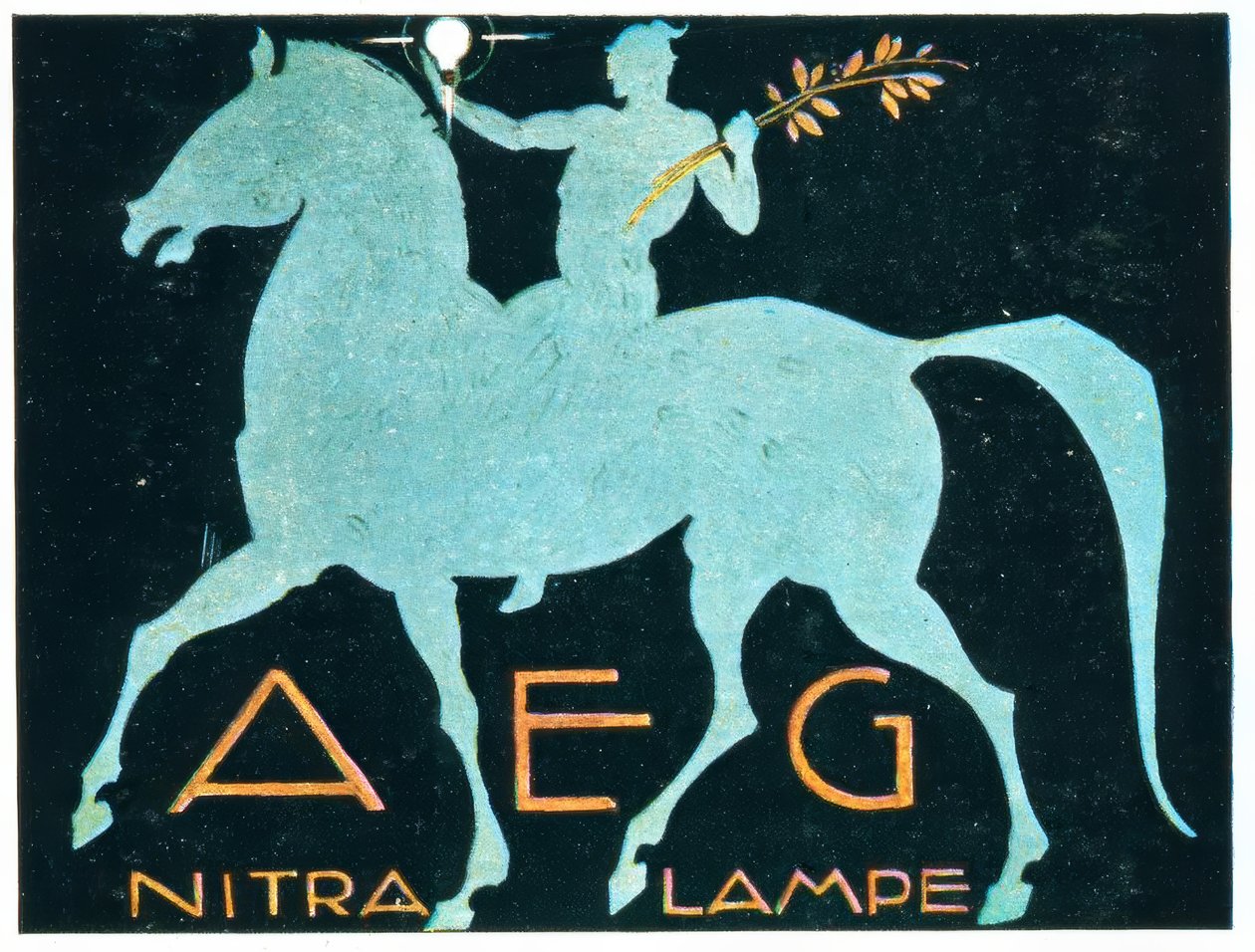 AEG / NITRA LAMPE av Ludwig Hohlwein