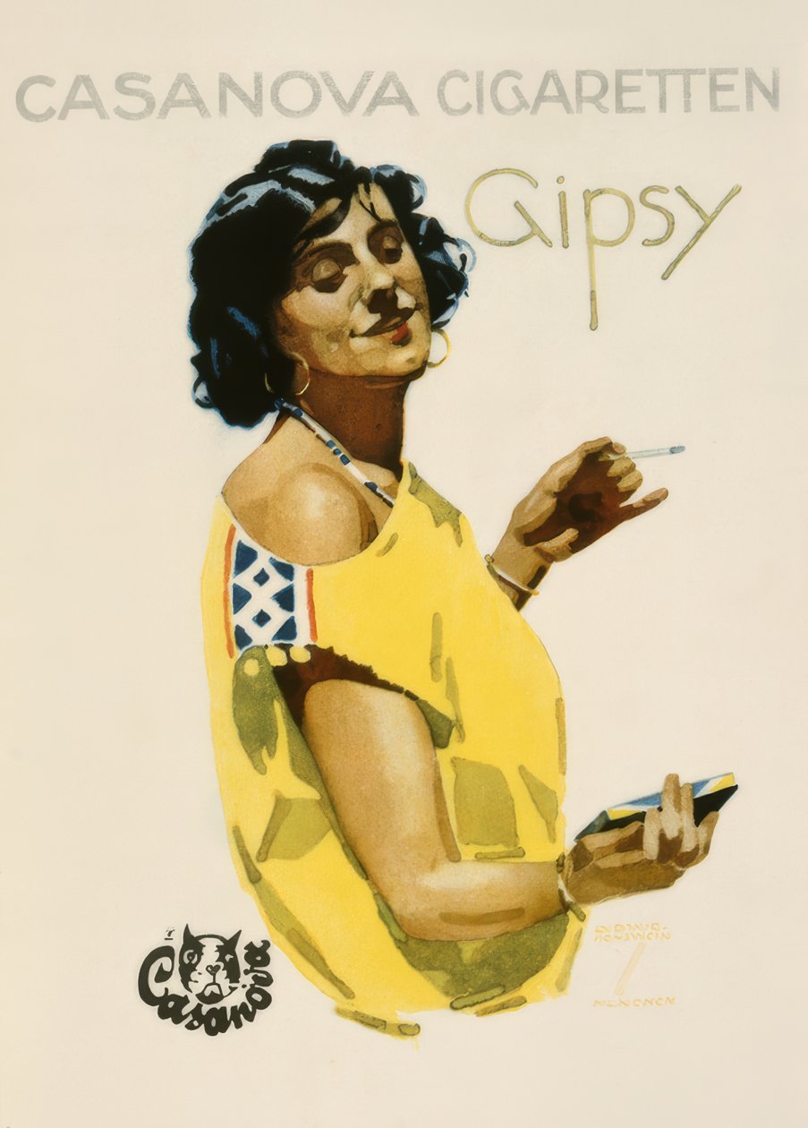 Casanova Sigaretter Gipsy av Ludwig Hohlwein