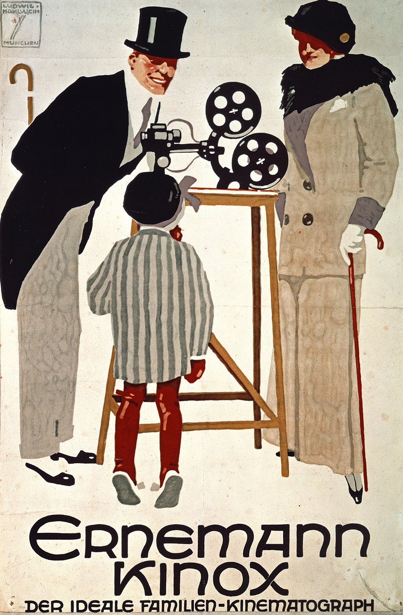 Ernemann Kinox, Der Ideale Familien Kinematograph (The Ideal Family Cine-kamera), Tyskland av Ludwig Hohlwein