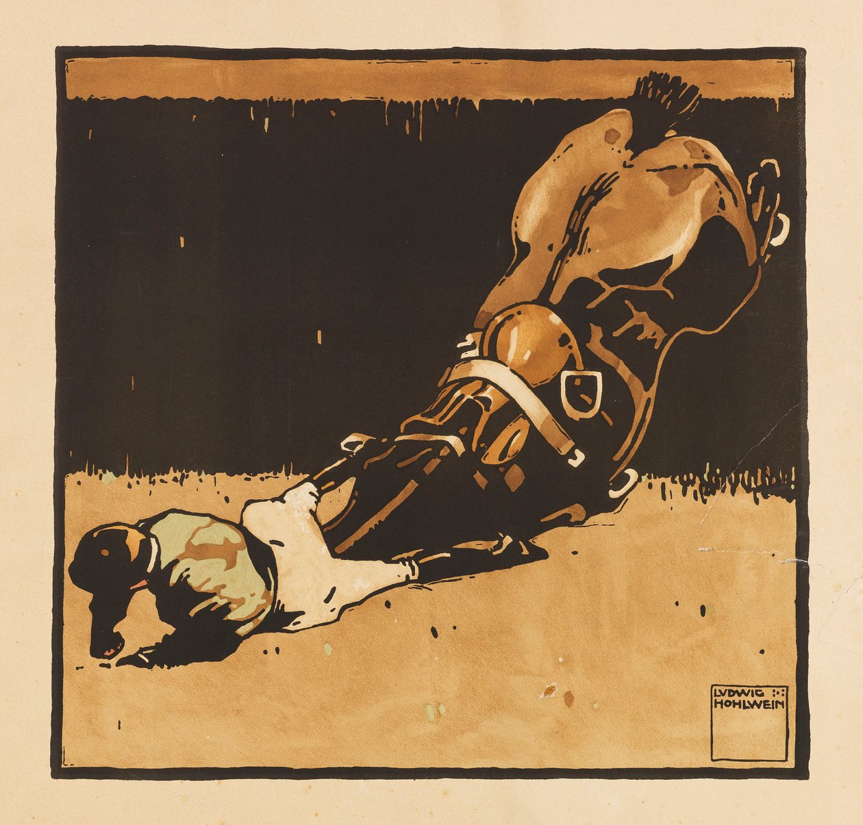 Fra Portfolio Turf. Tolv hesteveddeløpsbilder, 1909. av Ludwig Hohlwein