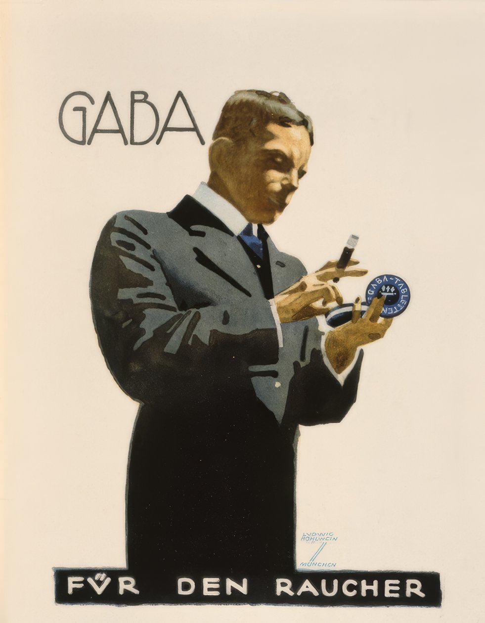 Gaba / For røykeren av Ludwig Hohlwein