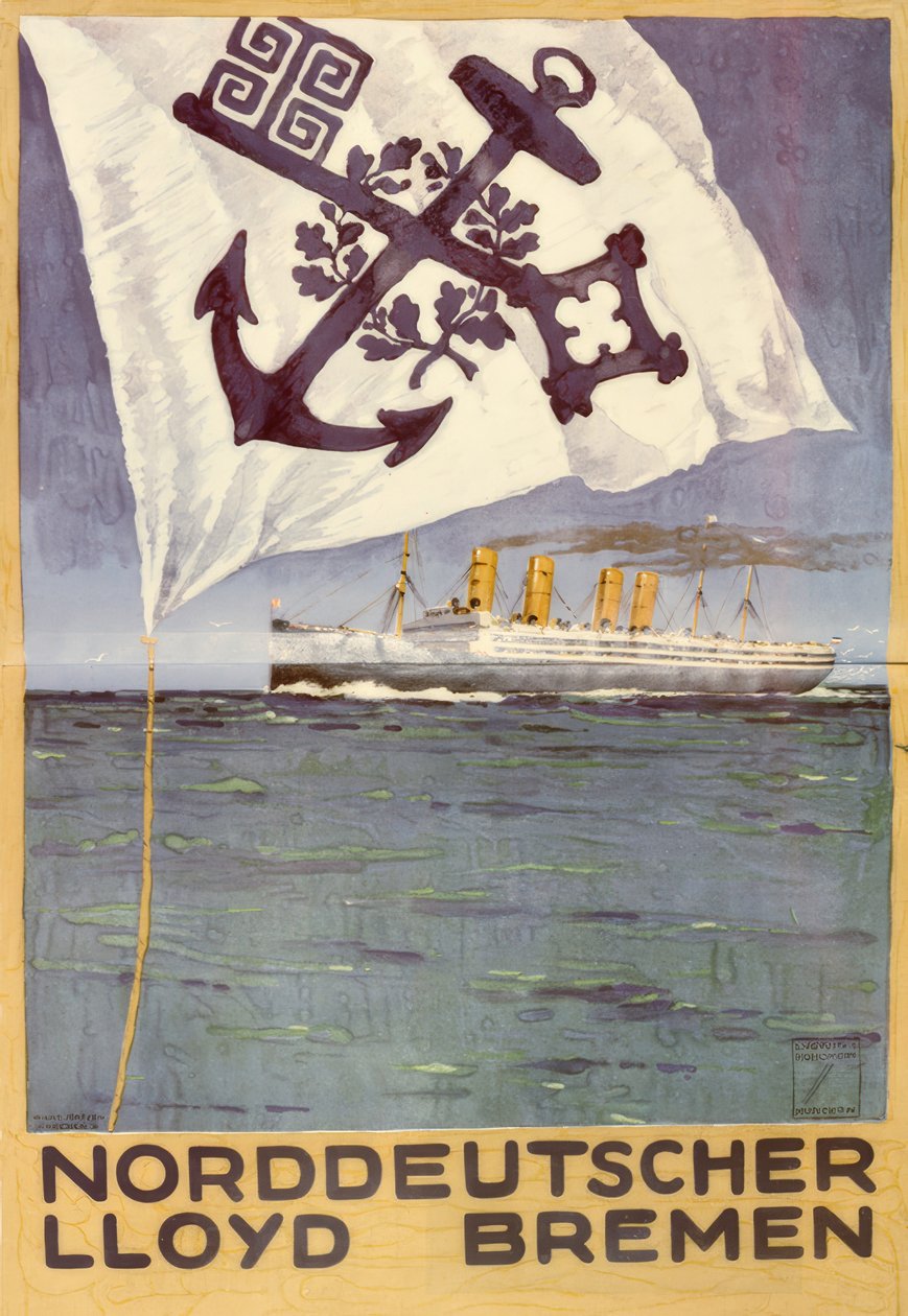 Norddeutscher LLoyd Bremen av Ludwig Hohlwein
