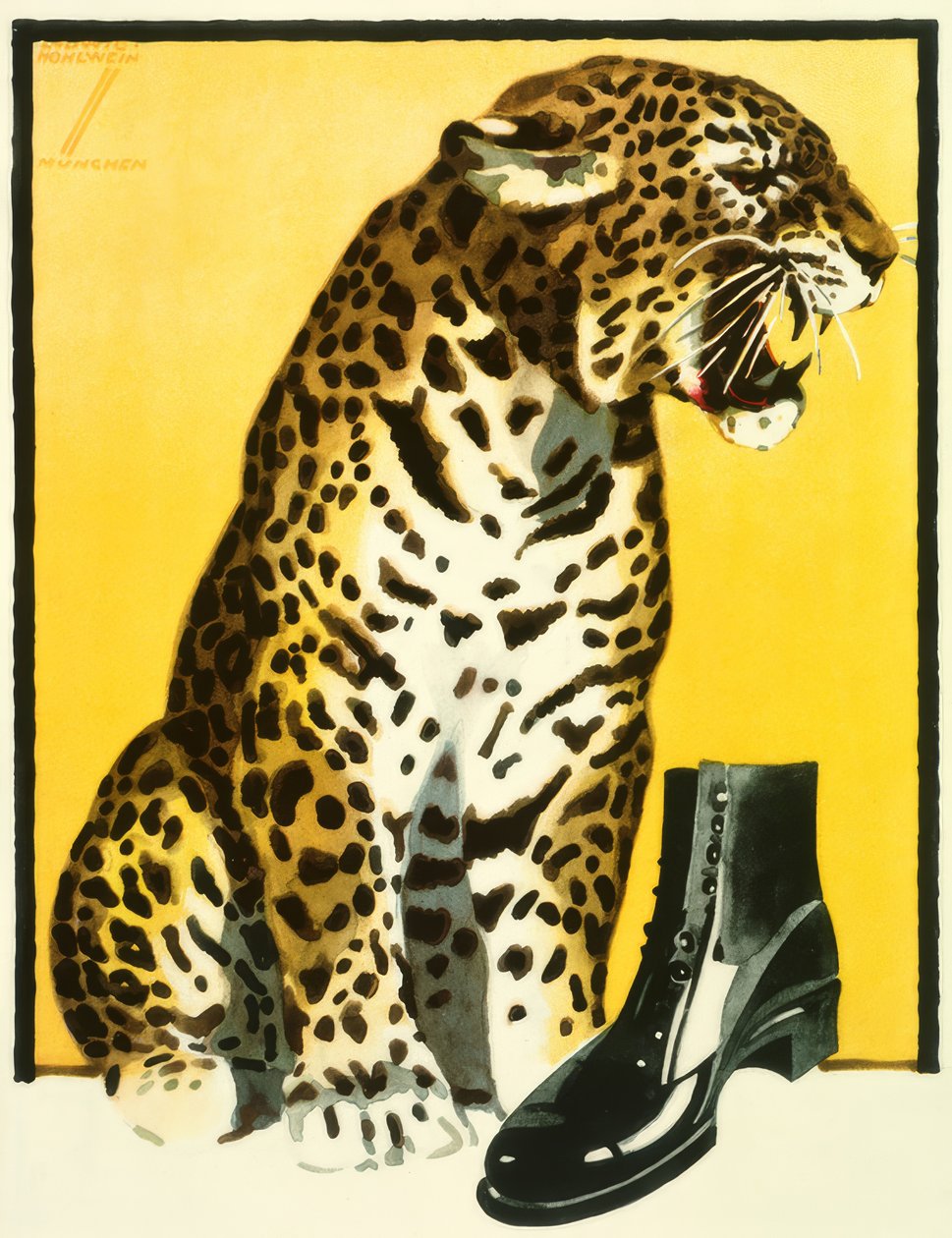 Plakat for skoreklame av Ludwig Hohlwein