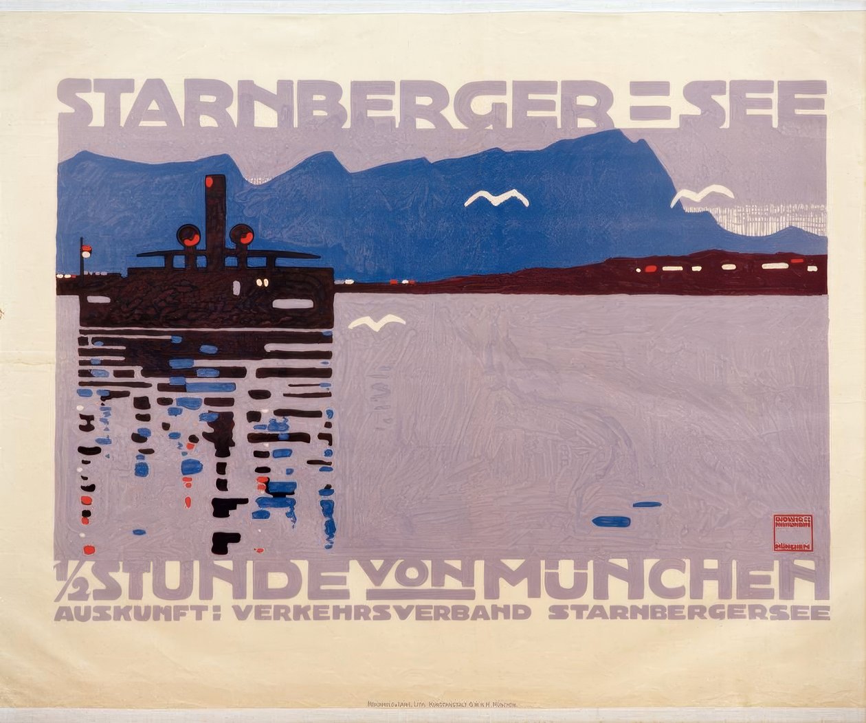 Starnberger See (Oberbayern). av Ludwig Hohlwein