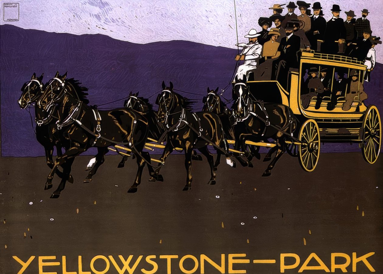 YELLOWSTONE-PARK av Ludwig Hohlwein