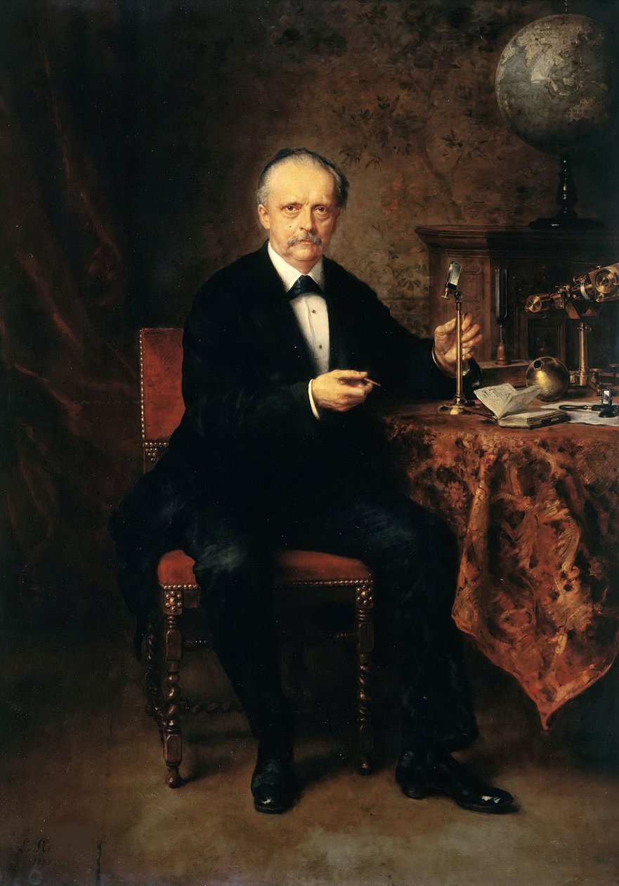 Portrett av Hermann Ludwig Ferdinand von Helmholtz 1821-1894, 1881. av Ludwig Knaus