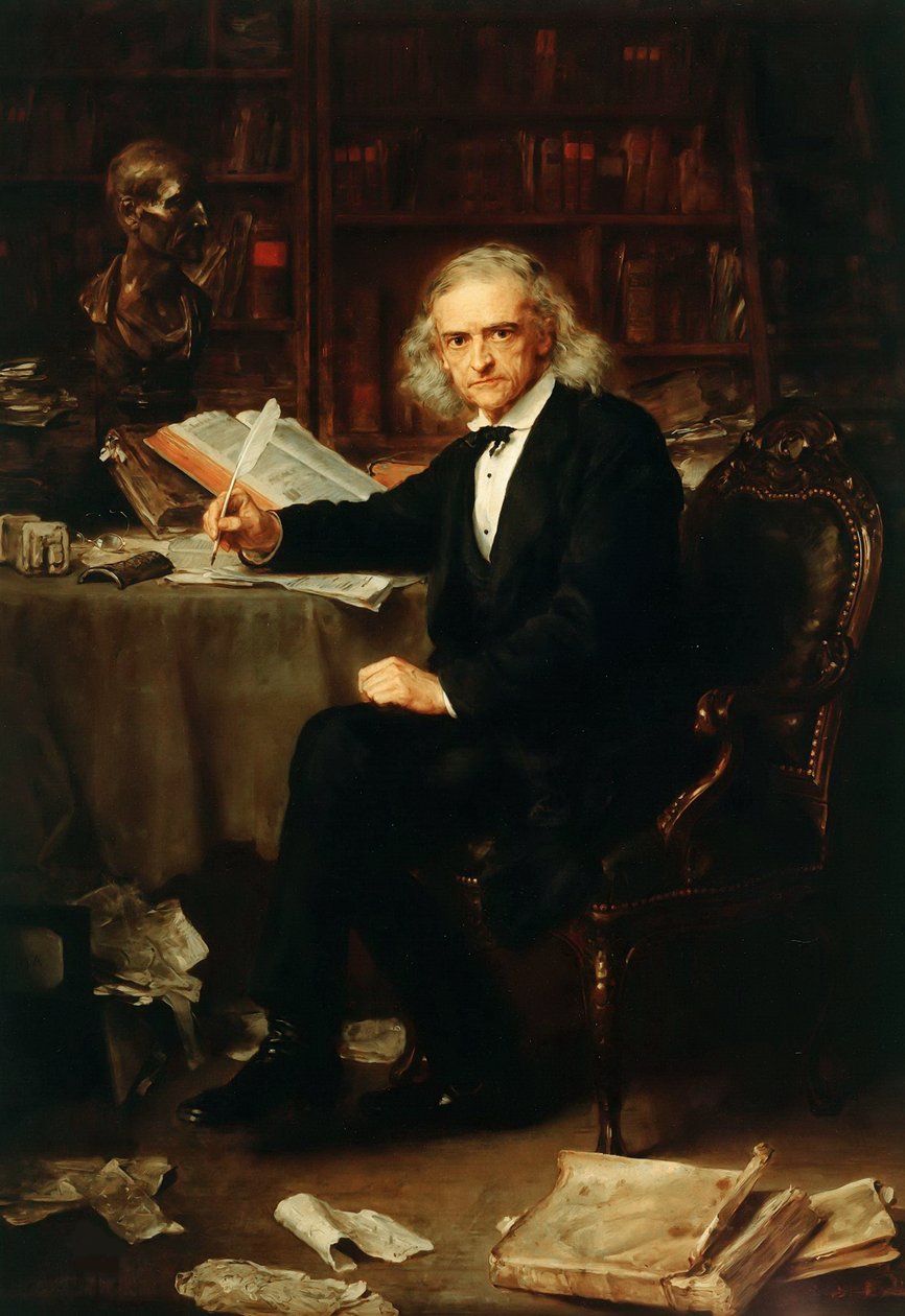 Portrett av Theodor Mommsen 1817-1903, 1881. av Ludwig Knaus