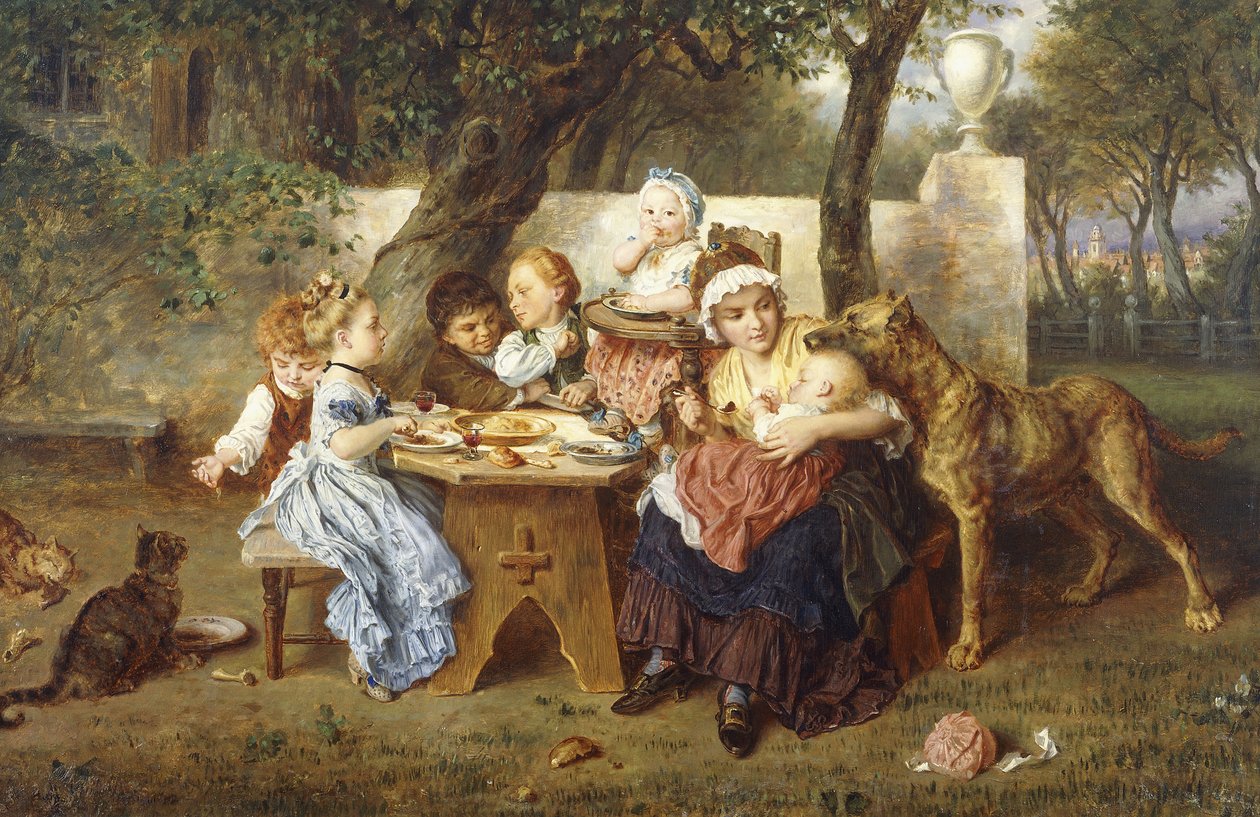 Bursdagsfesten, av Ludwig Knaus