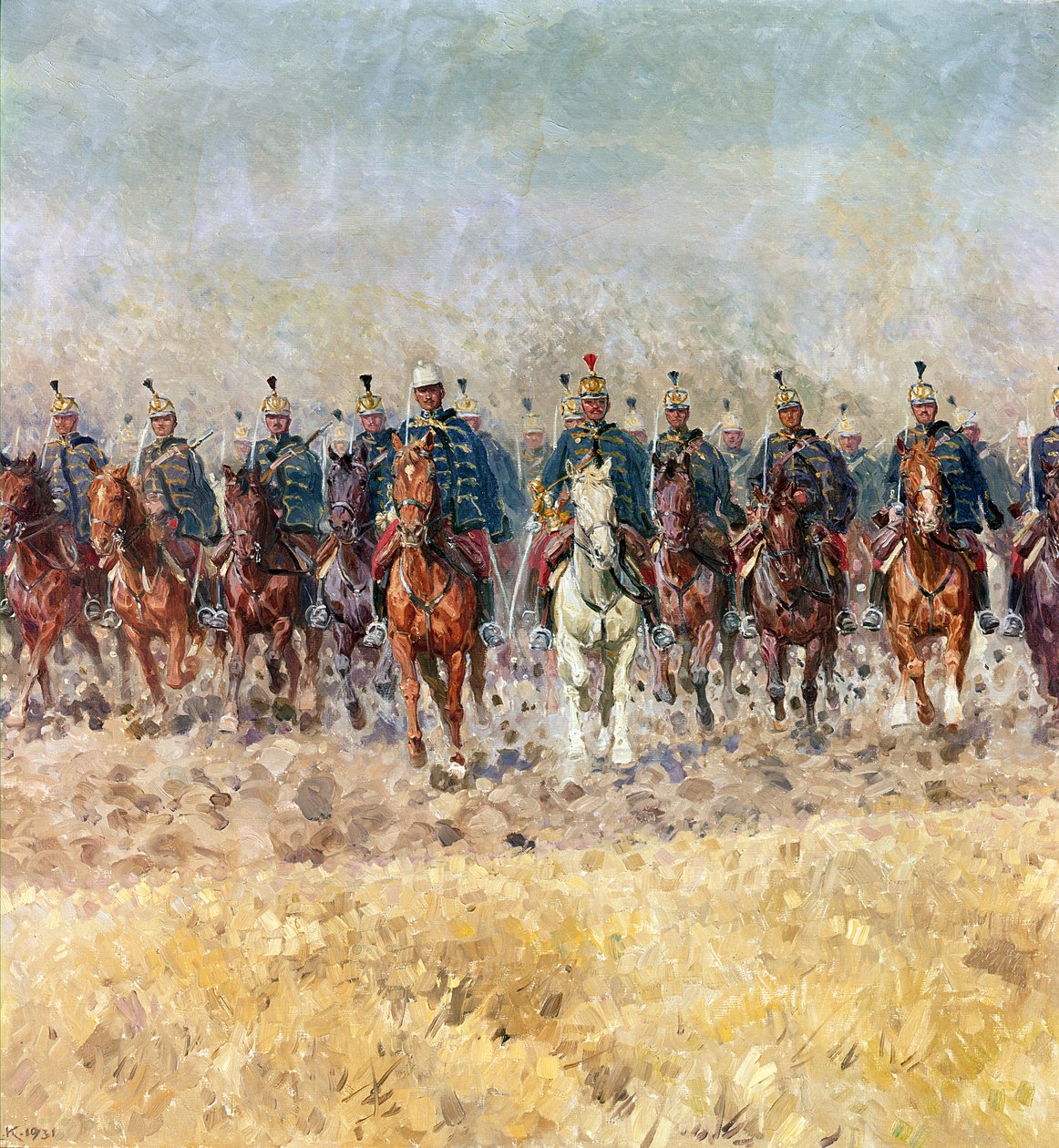 Swansong of the Hussars, 1931 (Schwanengesang) av Ludwig Koch