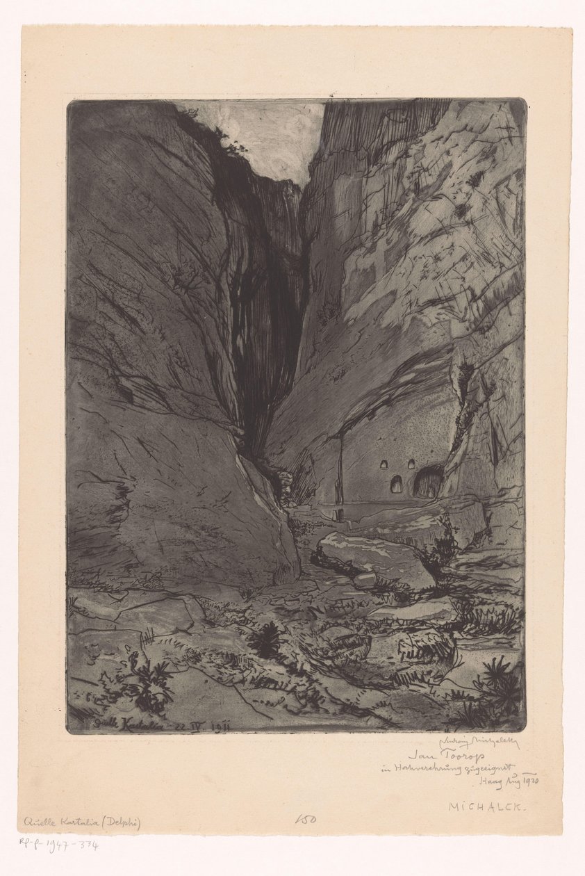 Castal kilde i Delphi av Ludwig Michalek