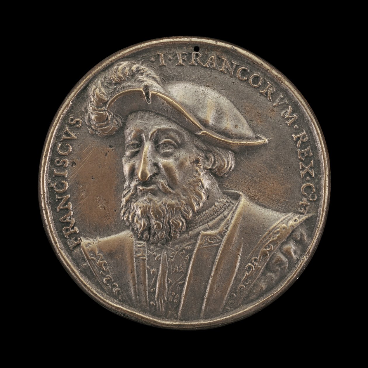 François I, 1494-1547, konge av Frankrike 1515 [forside], 1537. av Ludwig Neufahrer