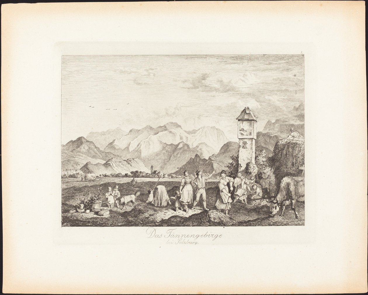 Tennengebirge nær Salzburg av Ludwig Richter