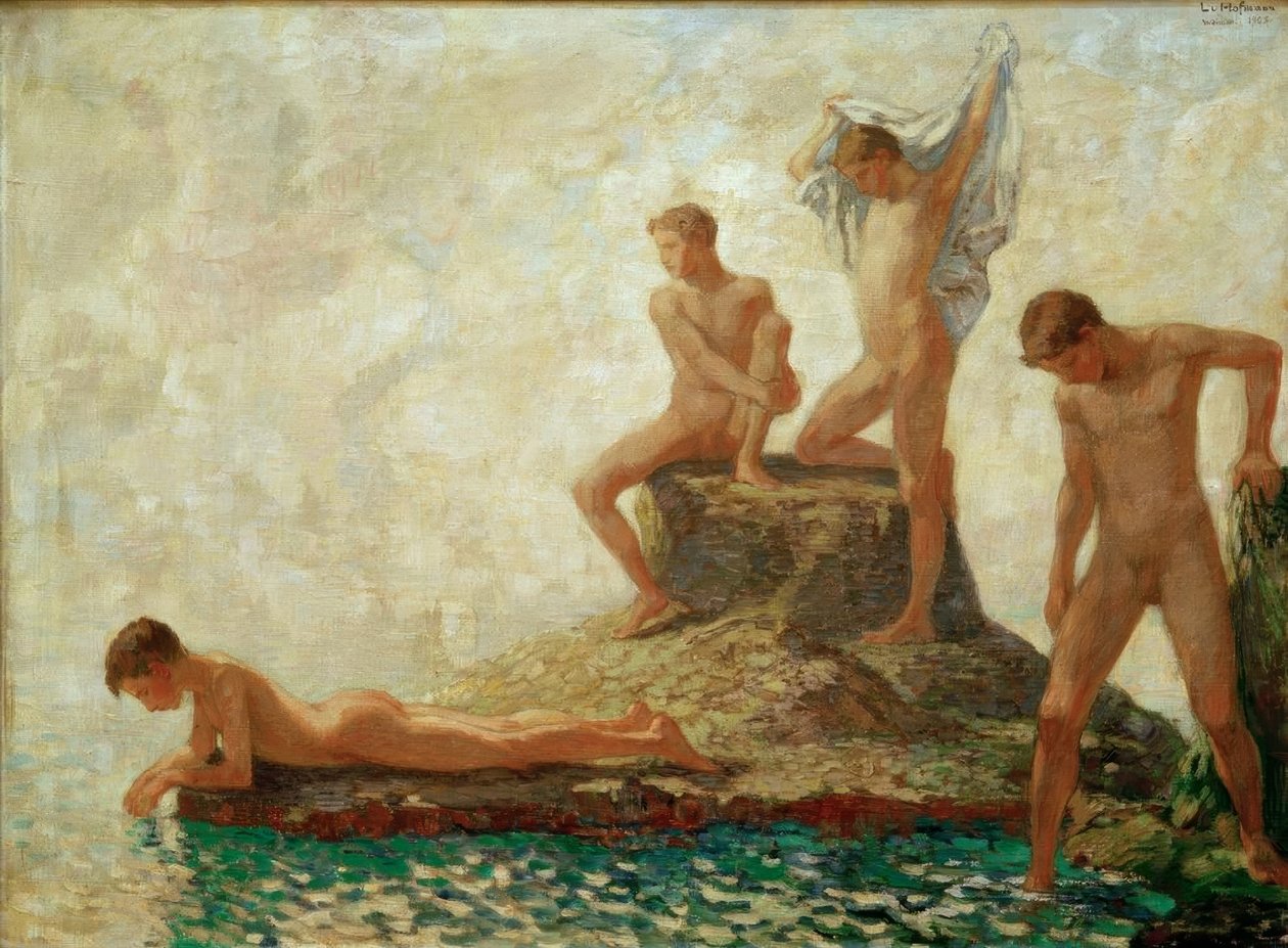 Badende ungdom av Ludwig von Hofmann