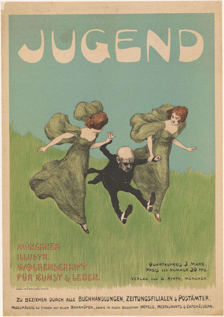 Plakat for magasinet Jugend av Ludwig von Zumbusch
