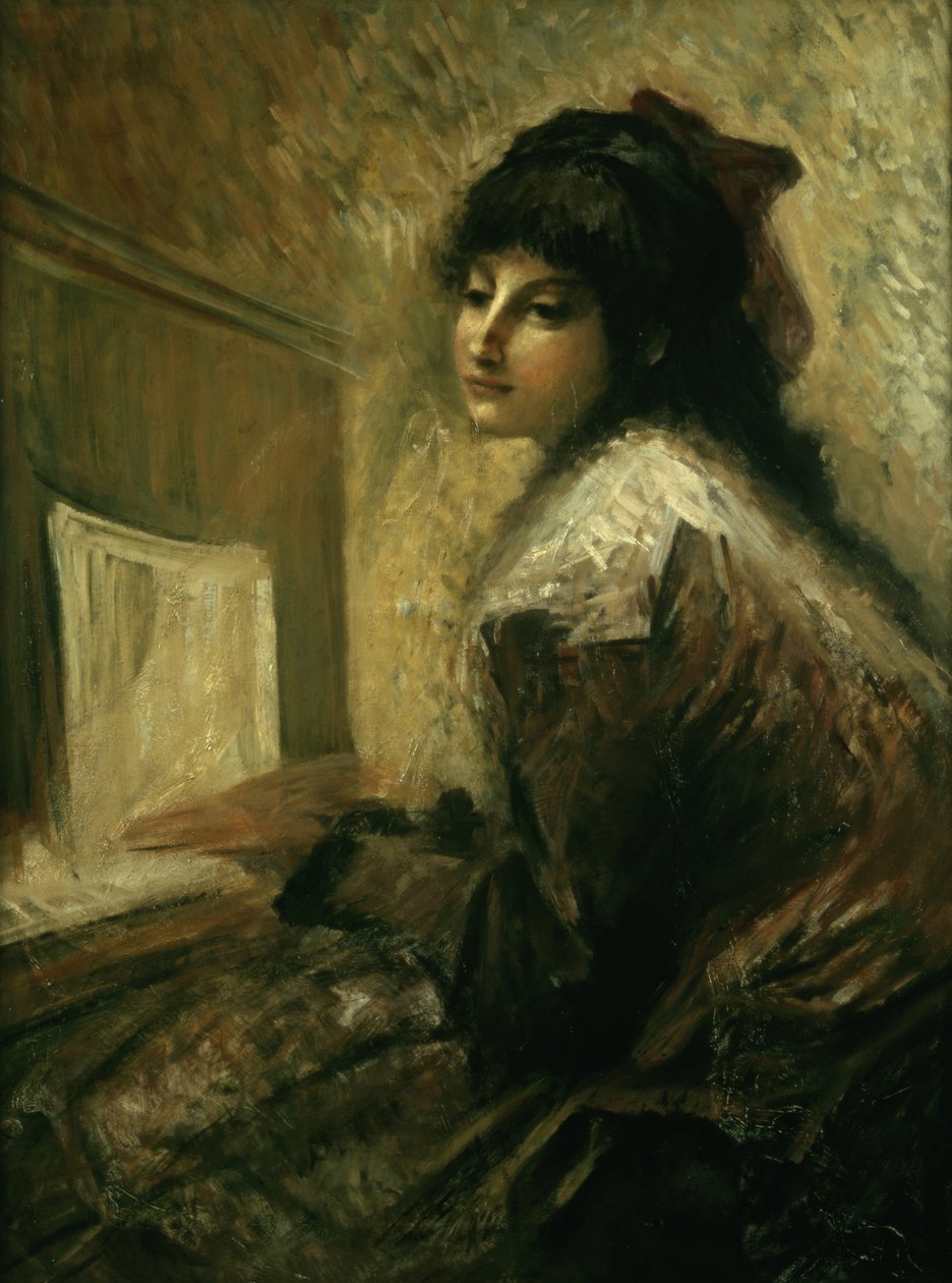 Jente ved pianoet av Luigi Conconi