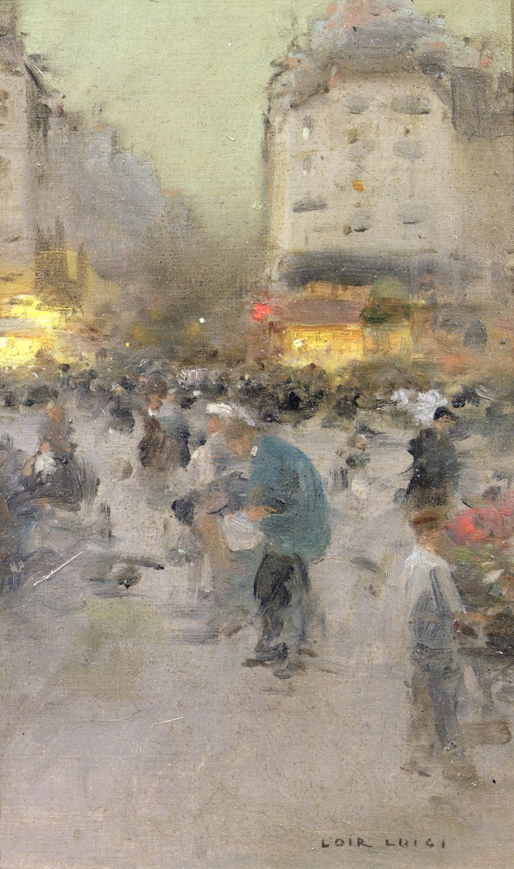 En Paris Street Scene av Luigi Loir