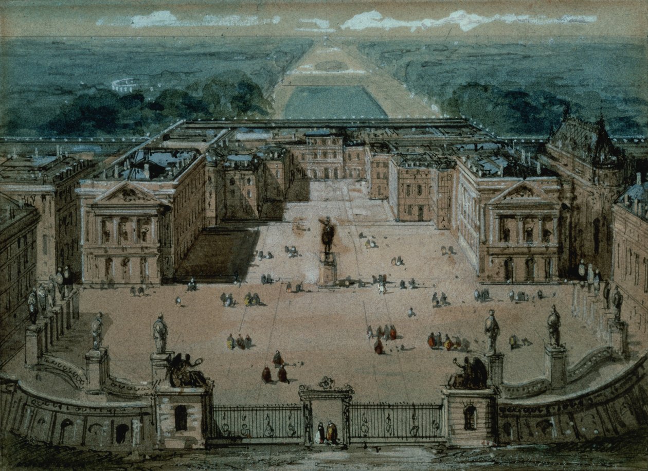 Utsikt over Versailles av Luigi Loir
