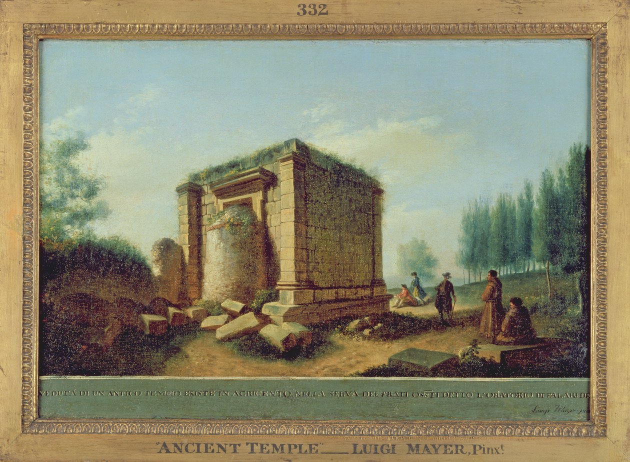 Gammelt tempel av Luigi Mayer