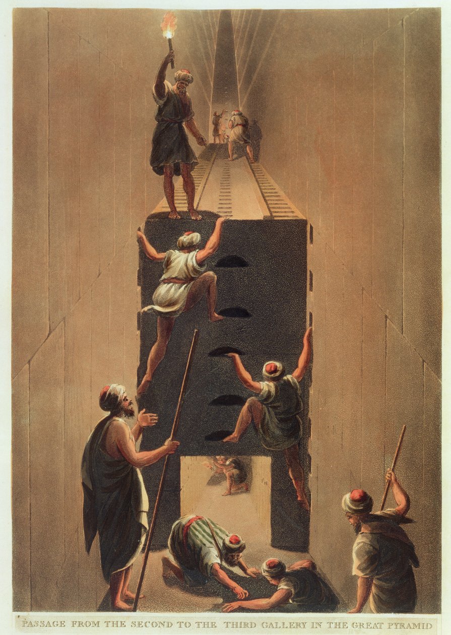 Passasje fra det andre til det tredje galleriet i den store pyramiden, plate 5 fra 