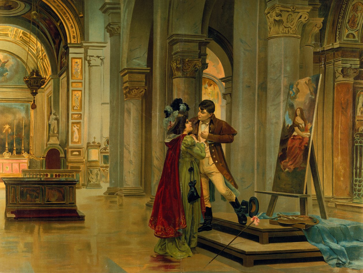 Scene fra Tosca av Giacomo Puccini av Luigi Morgari