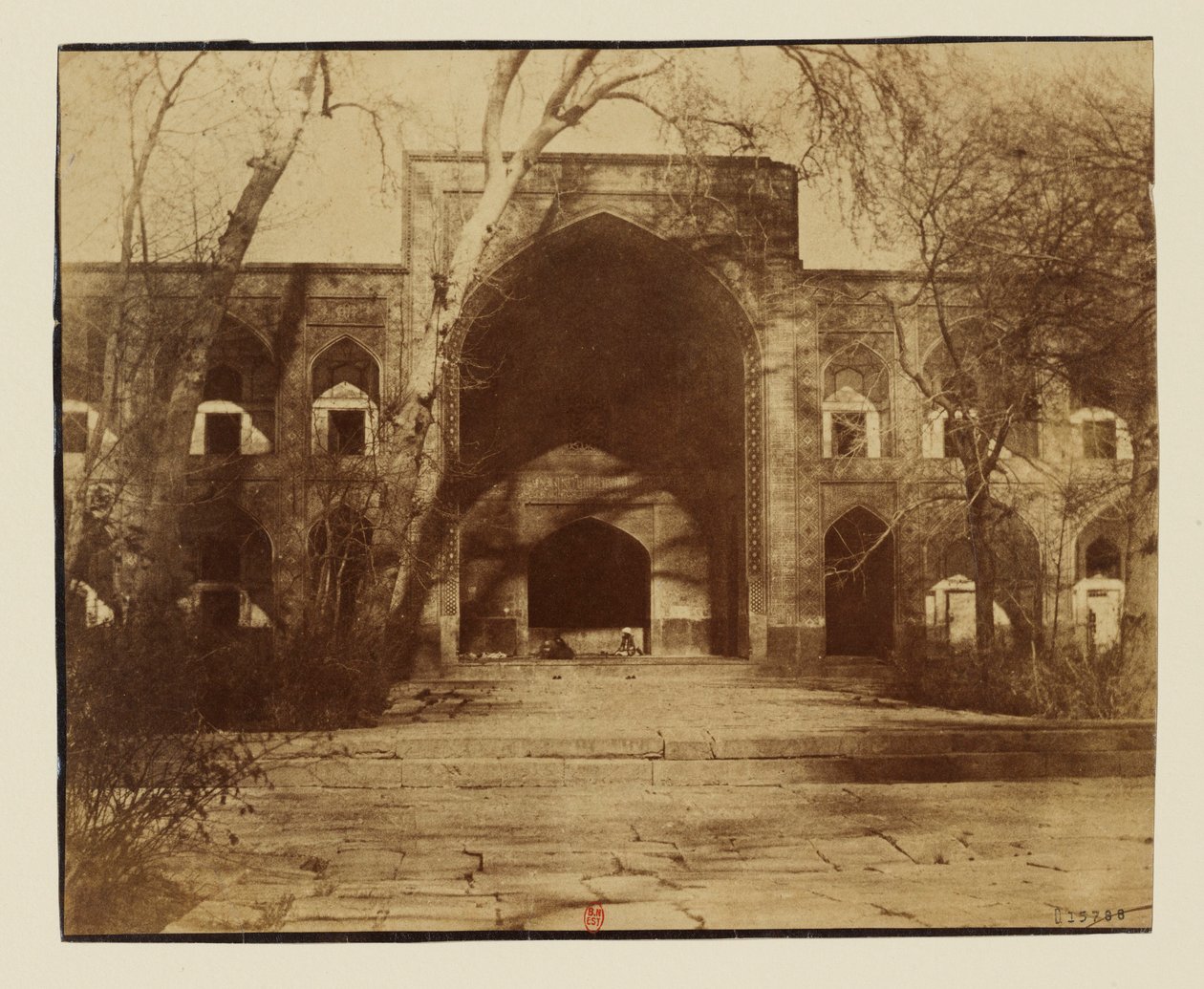 Isfahan, høyskole Medresseh Maderi Shah Sultan Hussein madrasa til moren til shahen av Luigi Pesce
