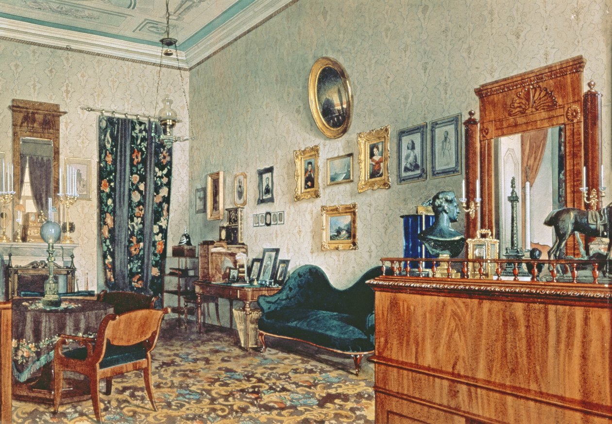 Mikhail Obreskoffs kontor, 1848 av Luigi Premazzi