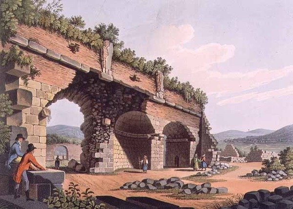 En del av Grand Gallery of the Temple of Diana, Ephesus, plate 42 fra 