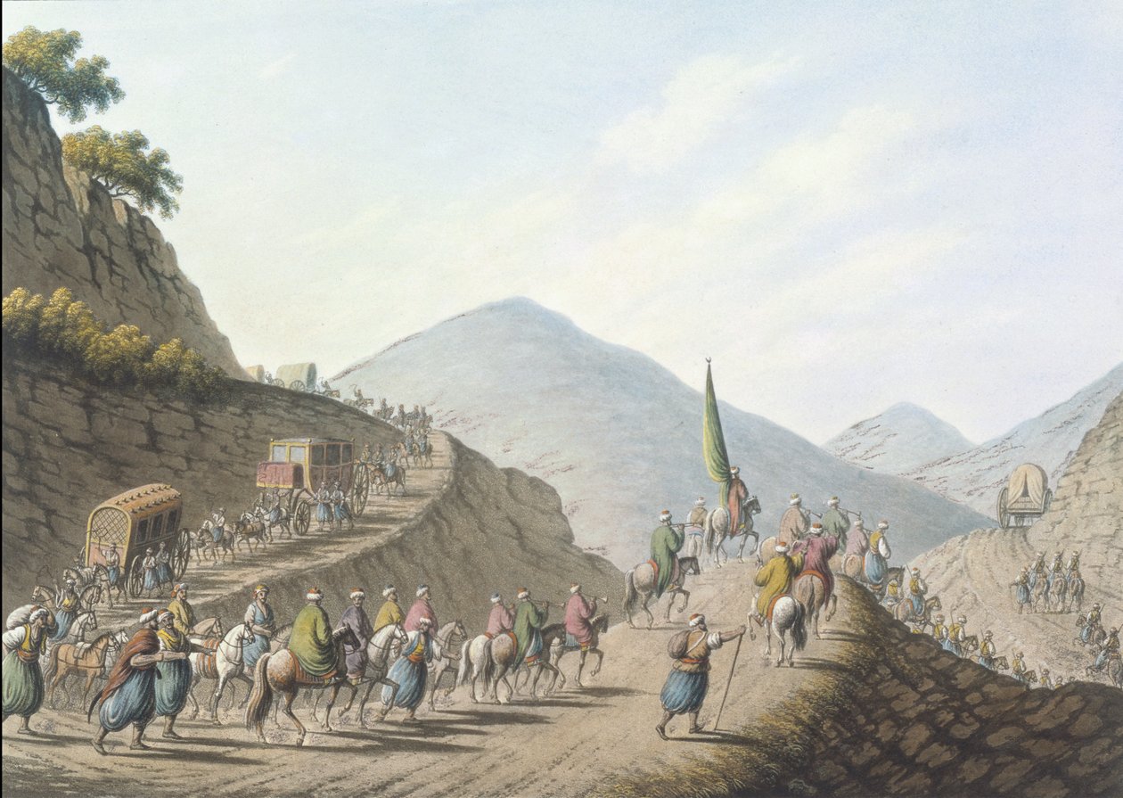 Balkanfjellet, tallerken 2, pub. av William Watts av Luigi (after) Mayer