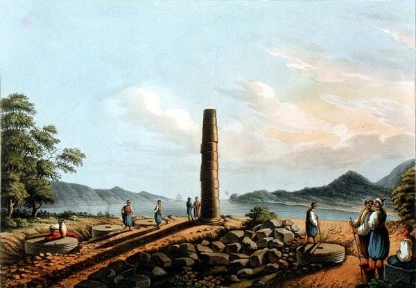 Ruinene av Juno-tempelet på Samos, plate 59 fra 
