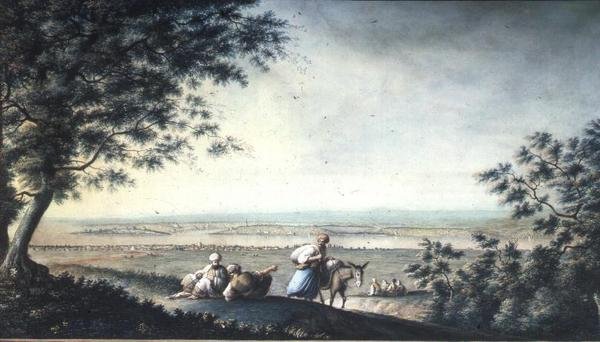 Utsikt over Konstantinopel (gouache) av Luigi (after) Mayer