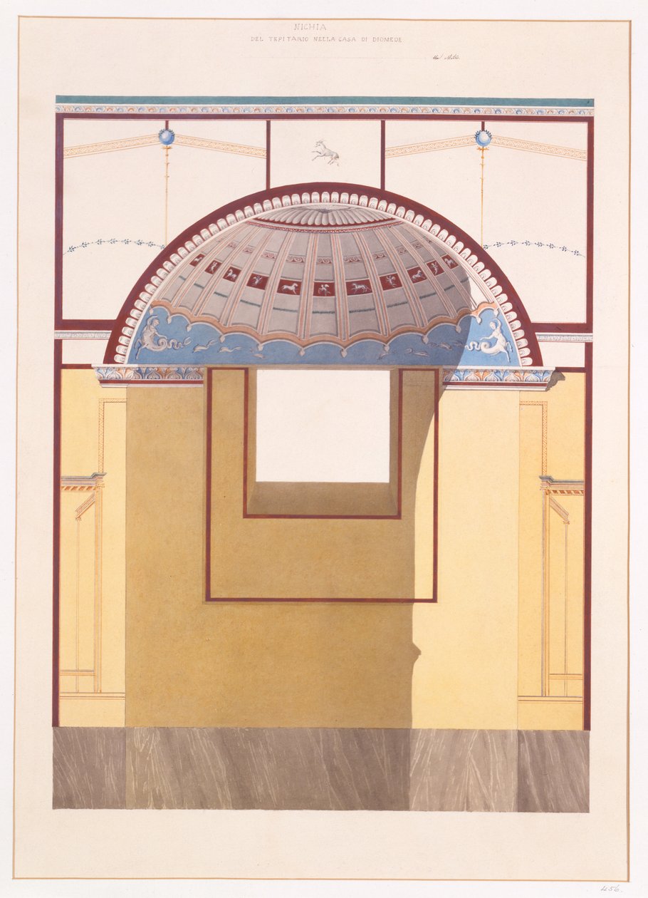 Nisje i tepidarium, House of Diomedes, Pompeii, 1897 av Luigi Bazzani
