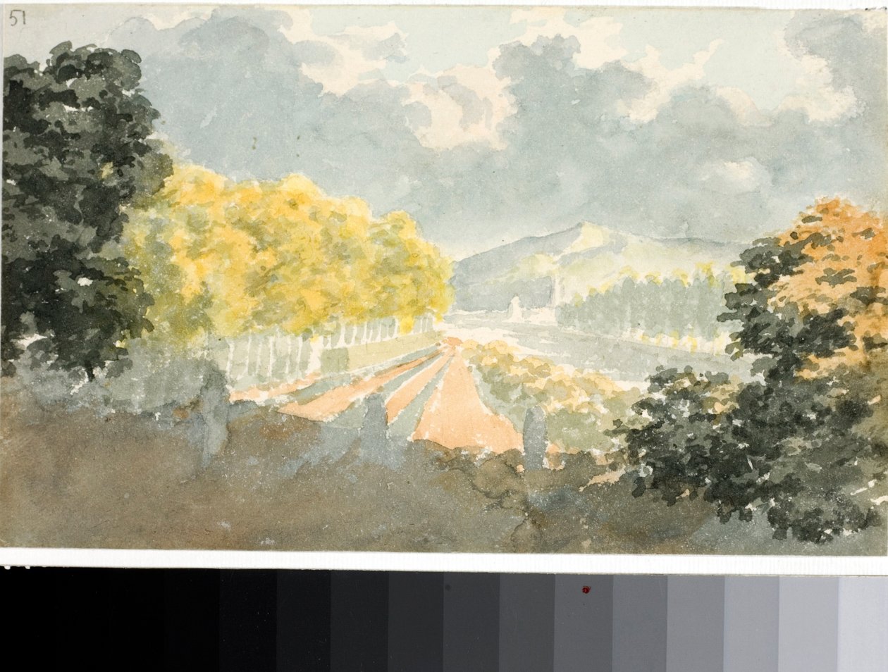 Landsbygd, Italia (akvarell, ca. 1825) av Luigi Garibbo