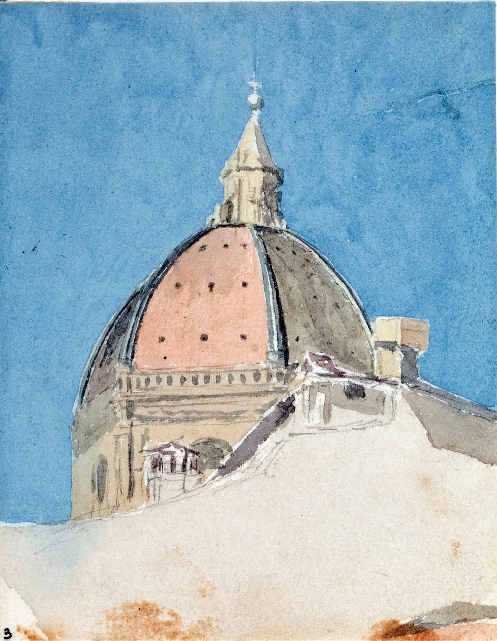 Kuppel av kirken Santa Maria del Fiore, Firenze (Akvarell av Luigi Garibbo