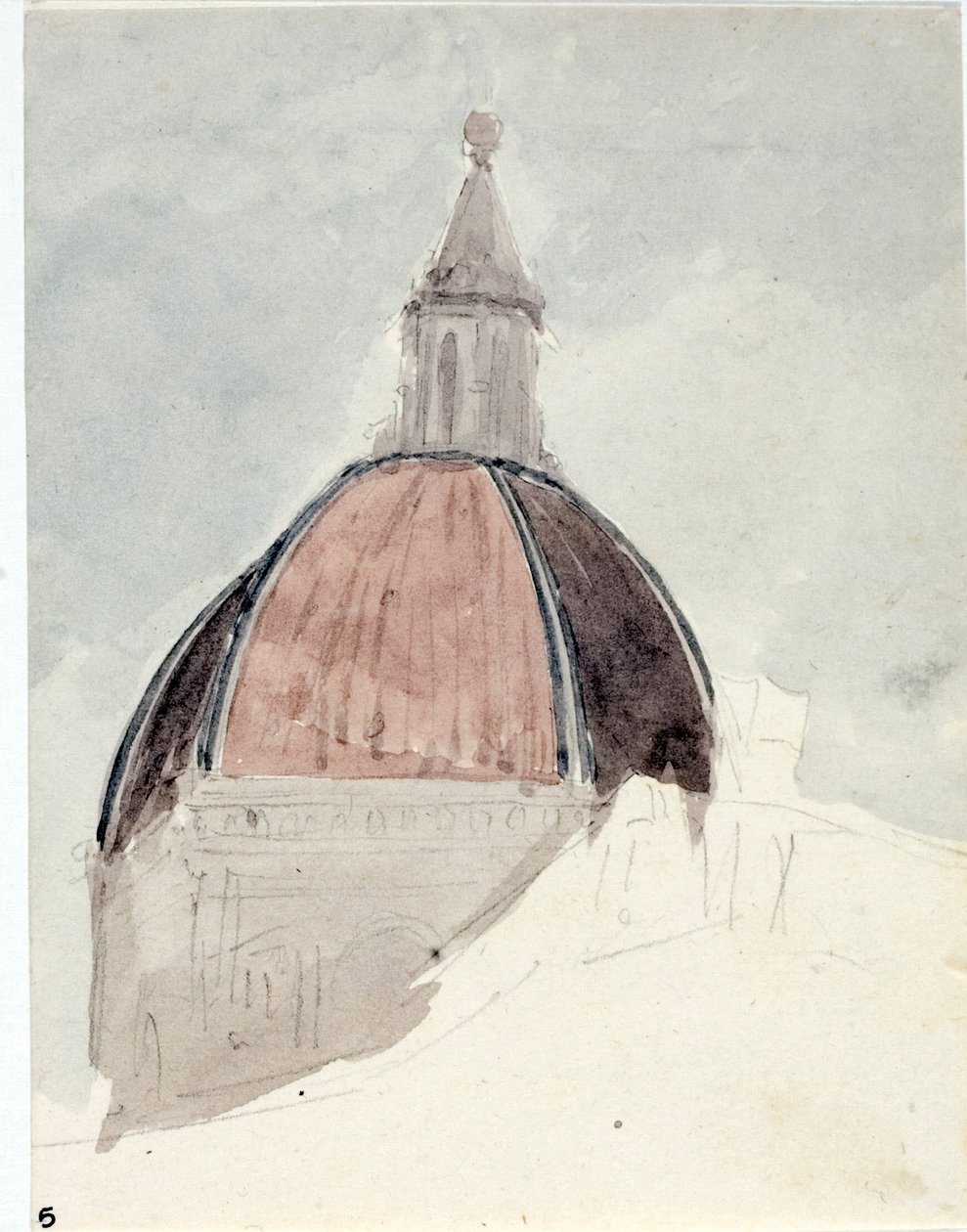 Kuppel av kirken Santa Maria del Fiore, Firenze (Akvarell av Luigi Garibbo