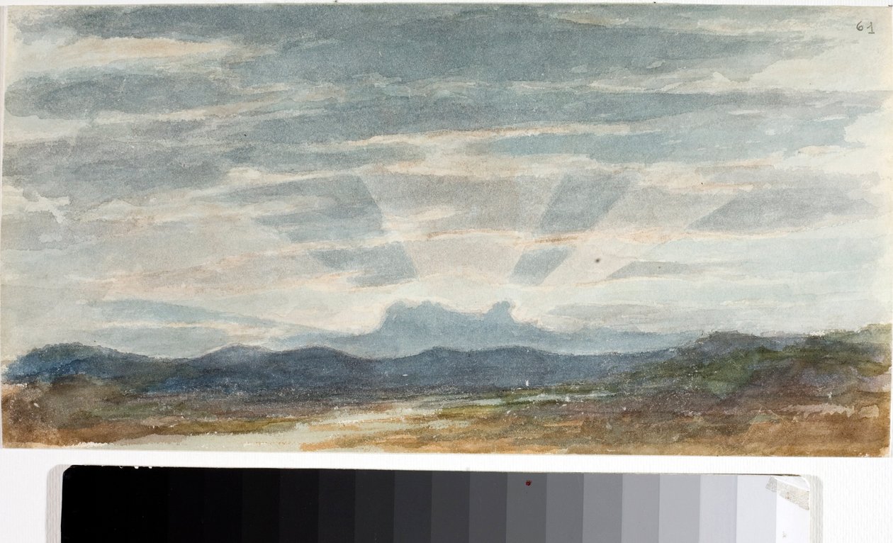 Landskap, lyseffekter (Akvarell, før 1825) av Luigi Garibbo