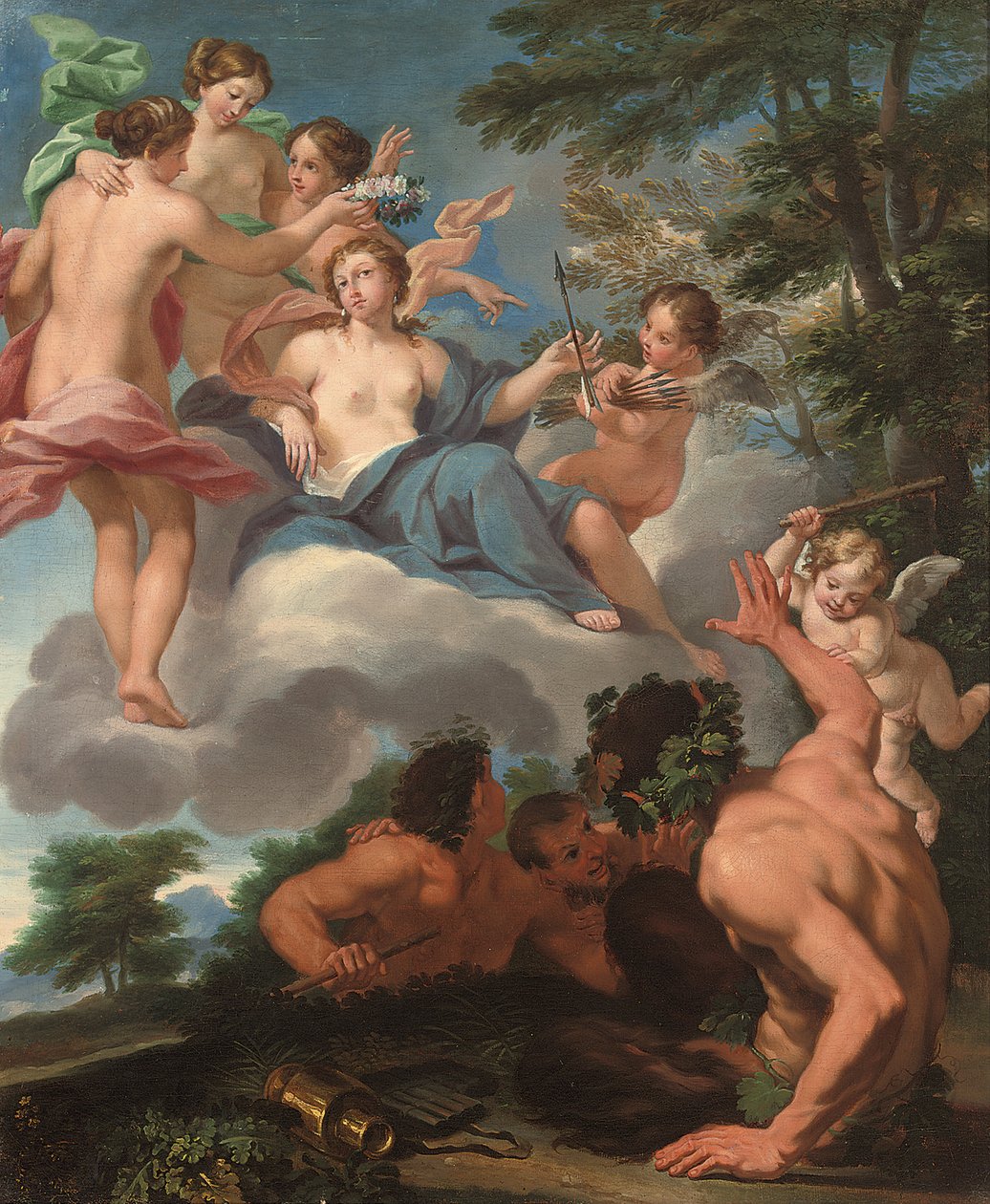 Allegory of Love Conquering Lust (olje på lerret) av Luigi Garzi