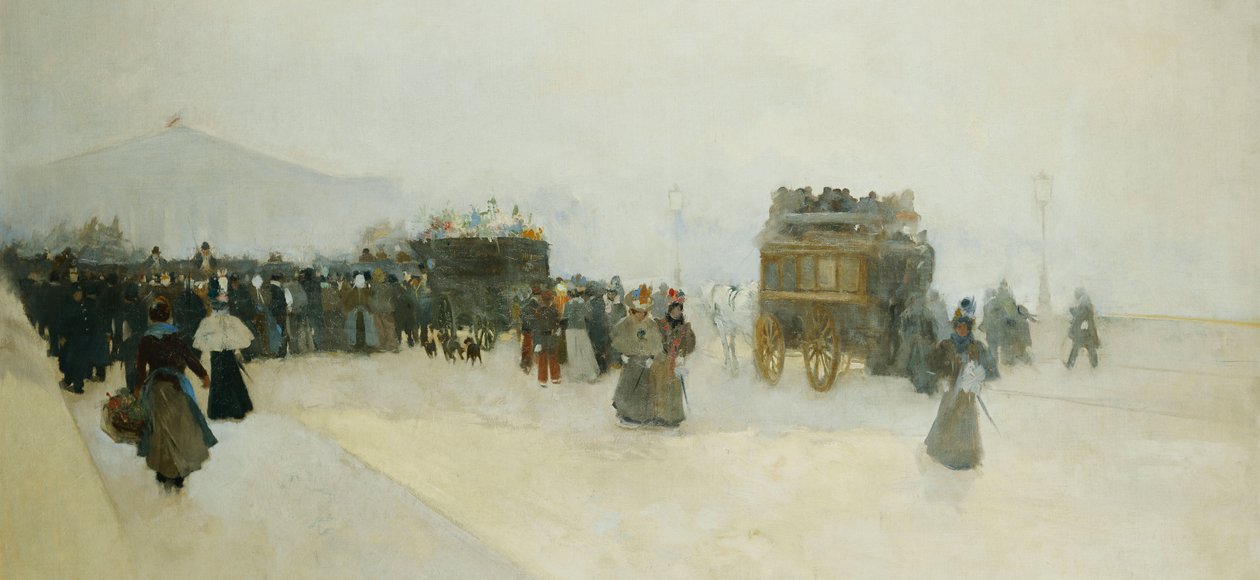 Place de la Concorde og Palais Bourbon, av Luigi Loir
