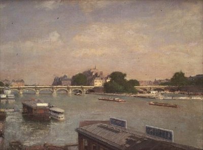 Ile de la Cite, Paris av Luigi Loir