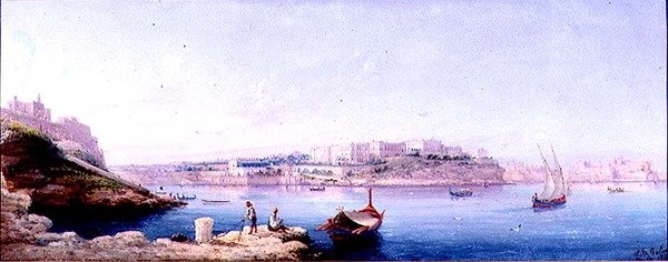 Valletta havn av Luigi Maria Galea
