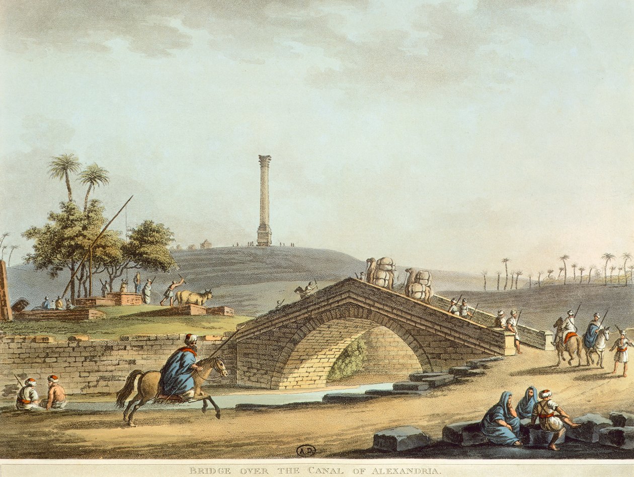 Bro over kanalen i Alexandria av Luigi Mayer