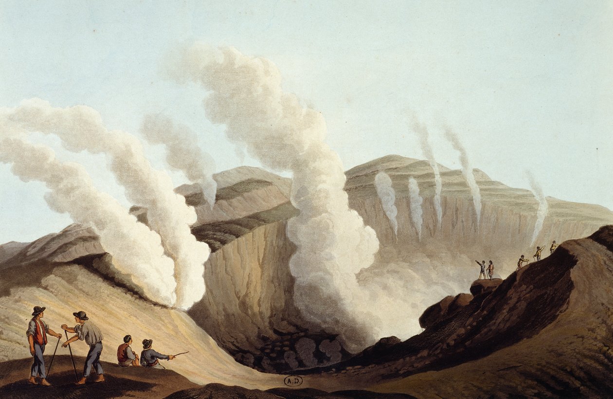 Krater på vulkanøya av Luigi Mayer