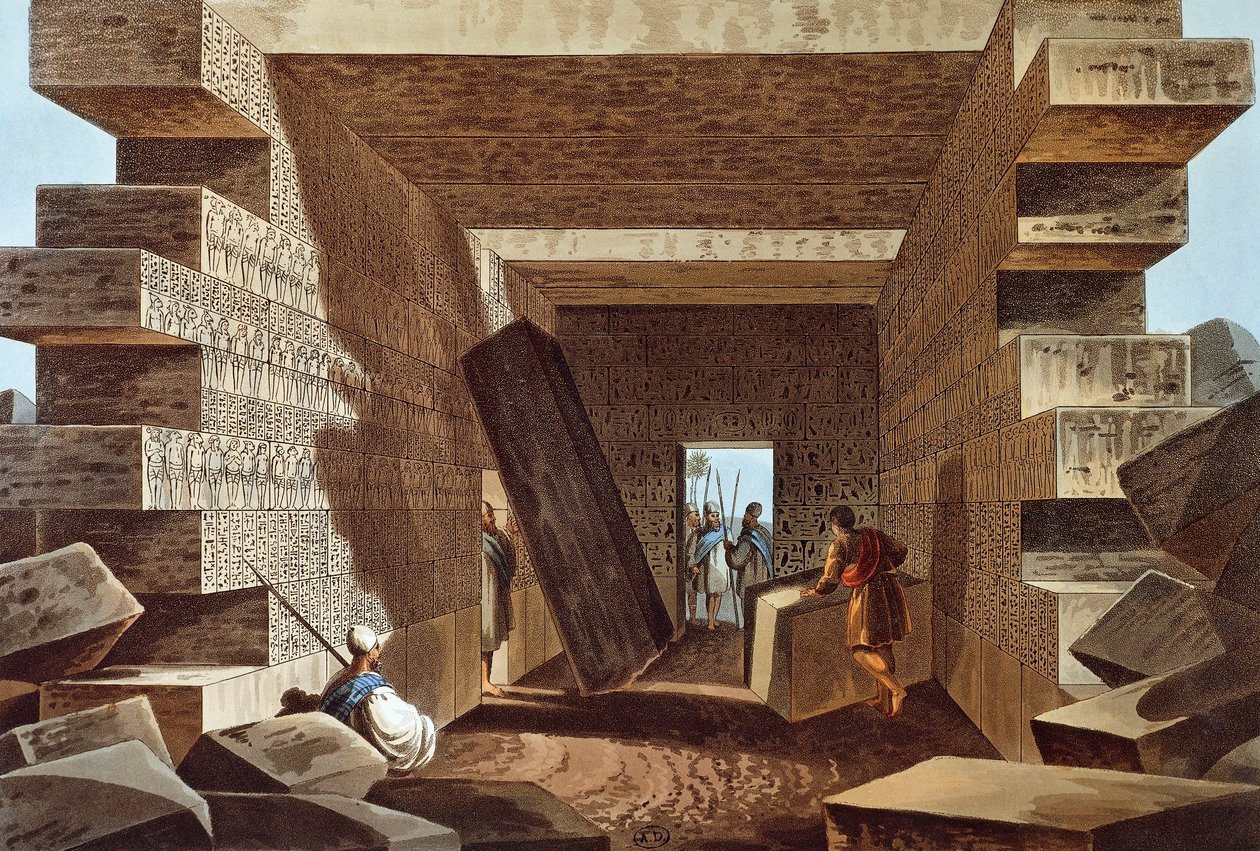 Interiør av Jupiter Ammons tempel i Libya av Luigi Mayer