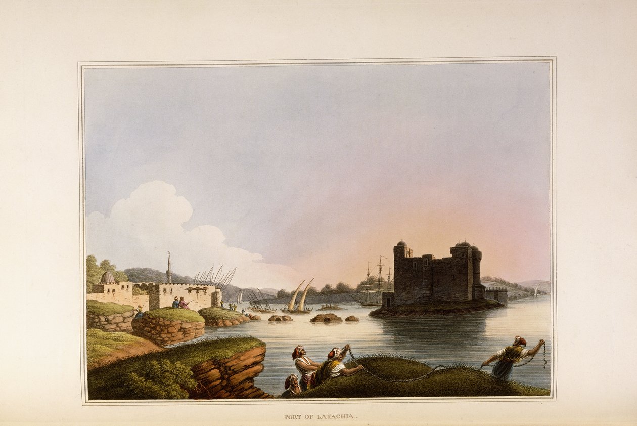 Havn i Latachia, 1810 av Luigi Mayer