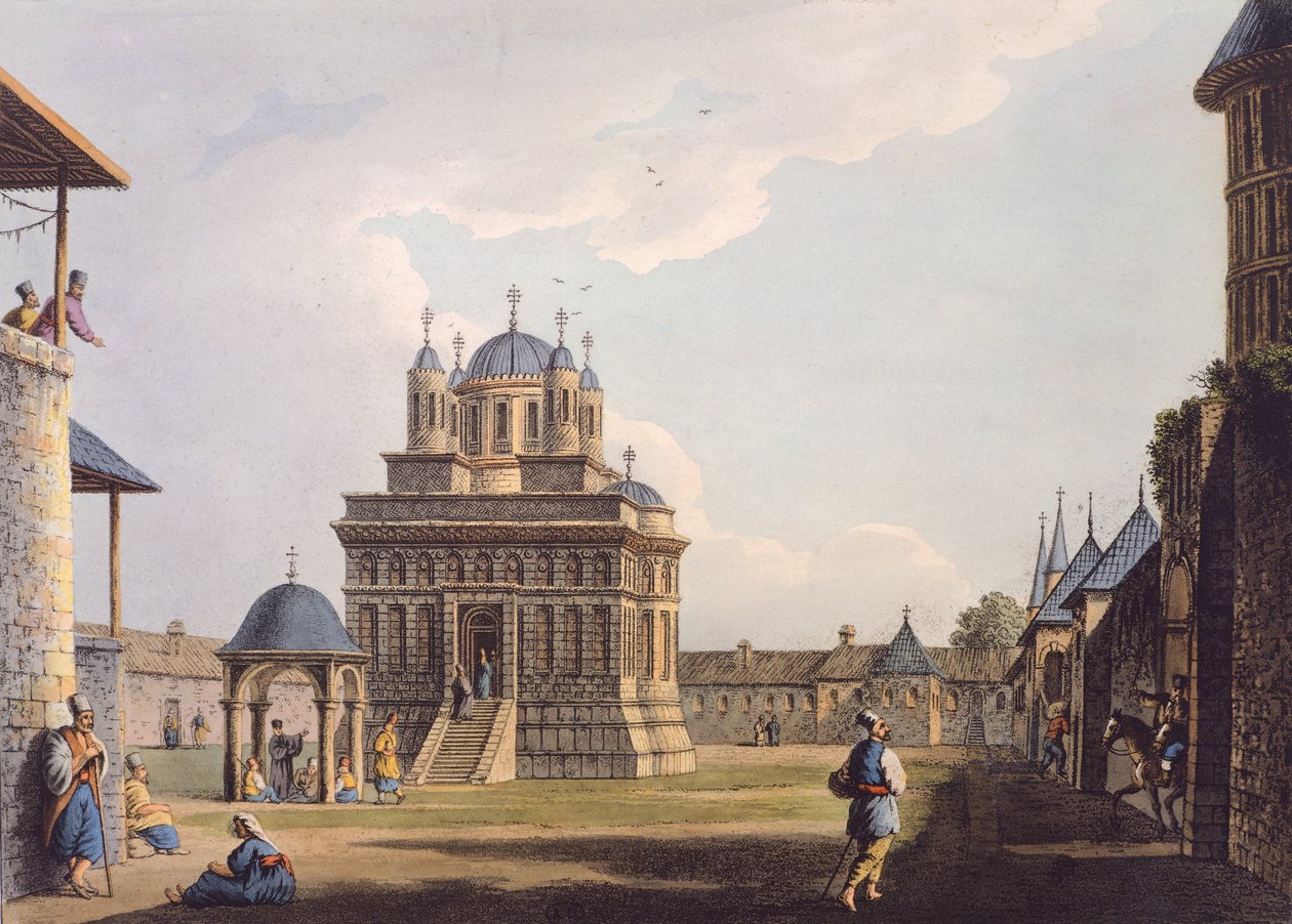 Santa Maria kloster, av Luigi Mayer, Hellas gravering fra 1800-tallet av Luigi Mayer